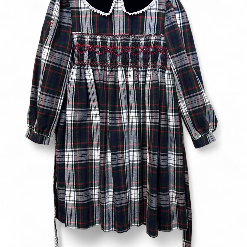 Bonnie Jean Kid’s Red and Black Plaid Dress
